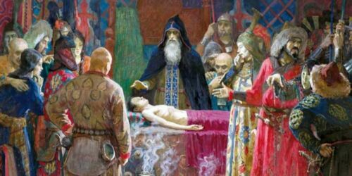 «Владыка повелел служить молебны по всем церквам Ростова, освятил воду и, прийдя в Орду, исцелил царского сына»