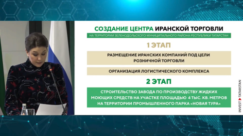В Татарстане планируют построить Центр иранской торговли