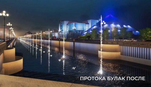 На Булаке включили фонтаны 