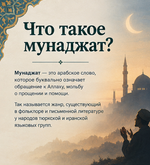 Мунаджат: молитва, в которой звучит душа