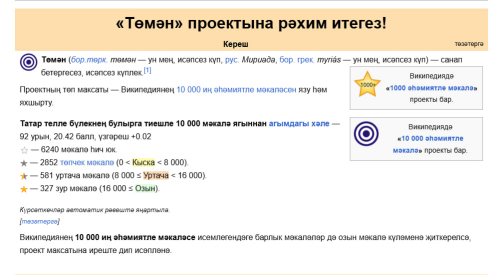 Конкурс «Мириада»: успейте поучаствовать в написании статей для онлайн энциклопедии на татарском языке