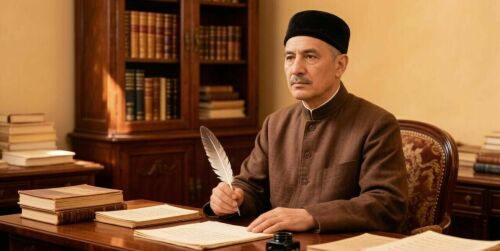 «В 1888 году Ризаэддин б. Фахреддин добился встречи с известным мусульманским реформатором-активистом Джамал ад-Дином ал-Афгани»